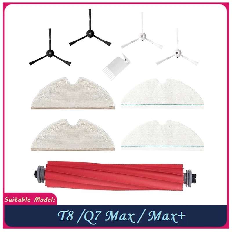 10pcs for Roborock T8/ Q7 Max / Max+ Robot Main Side Brush Mop Cloth
