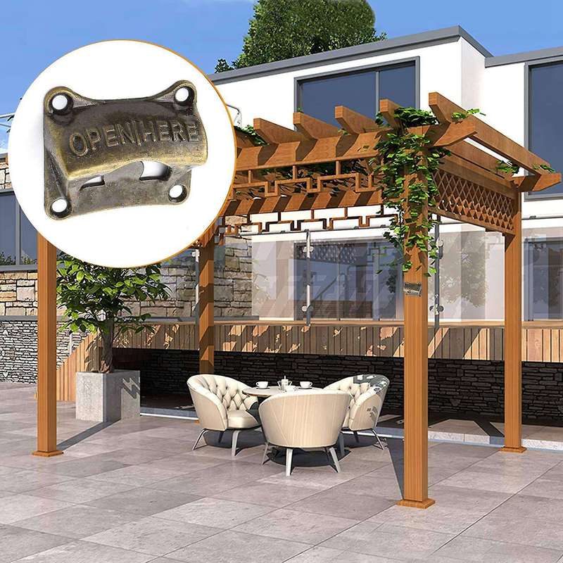 8pcs Wall Mounted Bottle Opener,with Mount Screws,for Outdoor,rustic