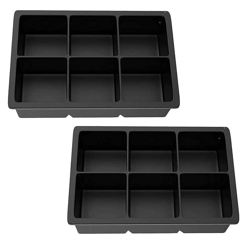 Black Reusable Ice Tray, for Whiskey, Cocktails, and Party Drinks