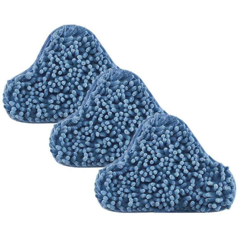 3pcs H2o Steam Mop X5 Pads Coral Blue Chenille for Shark Mop Head