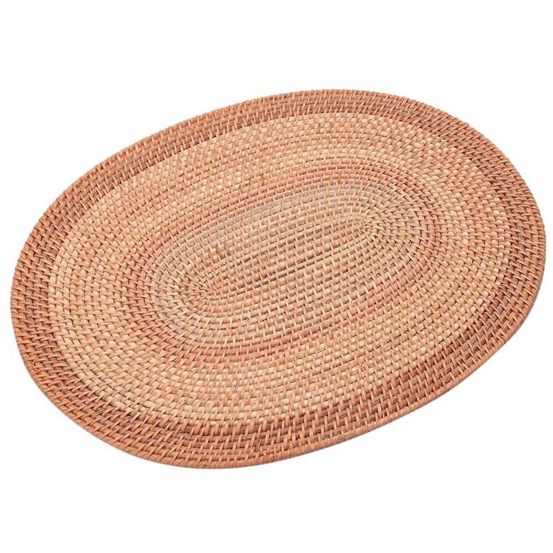 Oval Rattan Placemat,hand-woven,for Dining Room, Kitchen,living Room