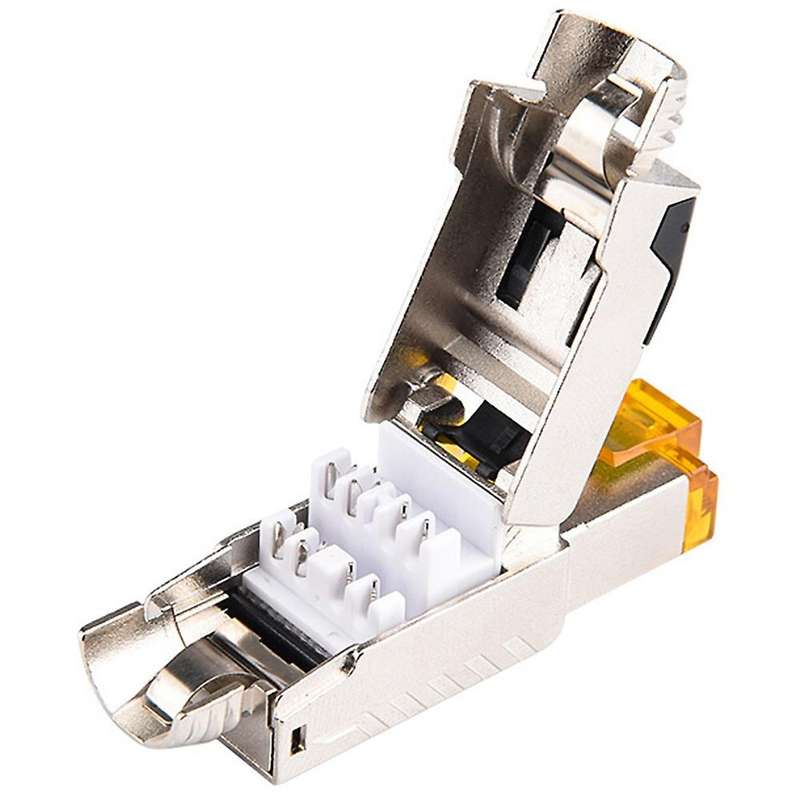 2pcs Cat8 Industrial Ethernet Connector Rj45 Shielded Field Plug Tool