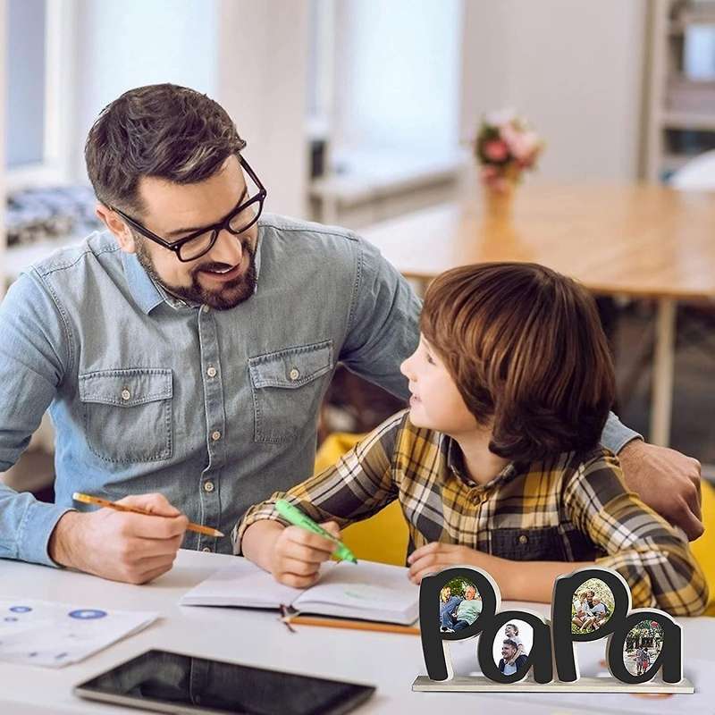 Father's Day Papa Picture Frame,dad Gifts From Daughter, -black