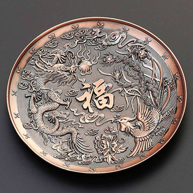 Plate Small Candle Holder,metal Christmas Tea Light Holder (bronze)