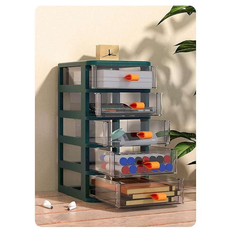 Transparent Desktop Organizer Boxes Storage Drawers Plastic D