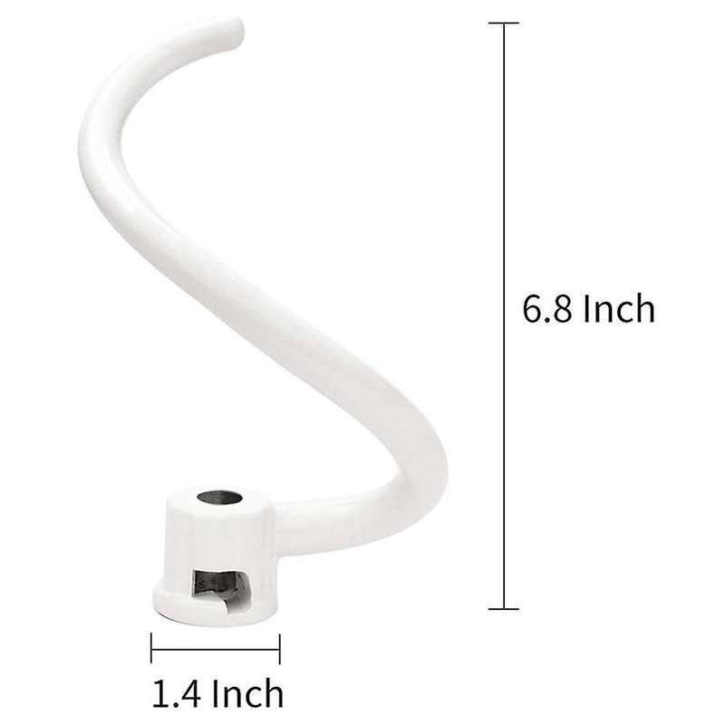 Spiral Coated Metal Dough Hook for Kitchenaid 6qt Vertical Lifting