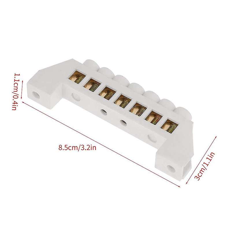 10pcs 7-hole Bridge Design Electrical Distribution Wire Screw Brass