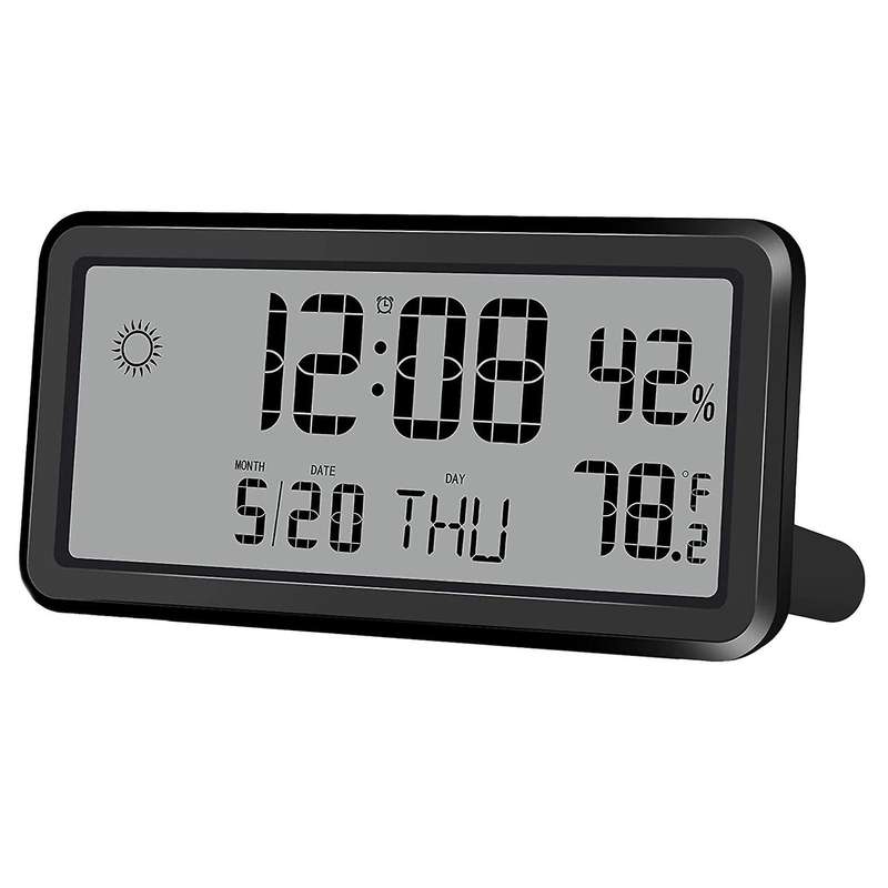 Alarm Clock for Bedroom,digital Wall Clocks,with Date,week,black