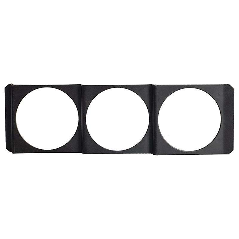 52mm Radio Slot Pod Triple Gauge Meter Panel Mount Black