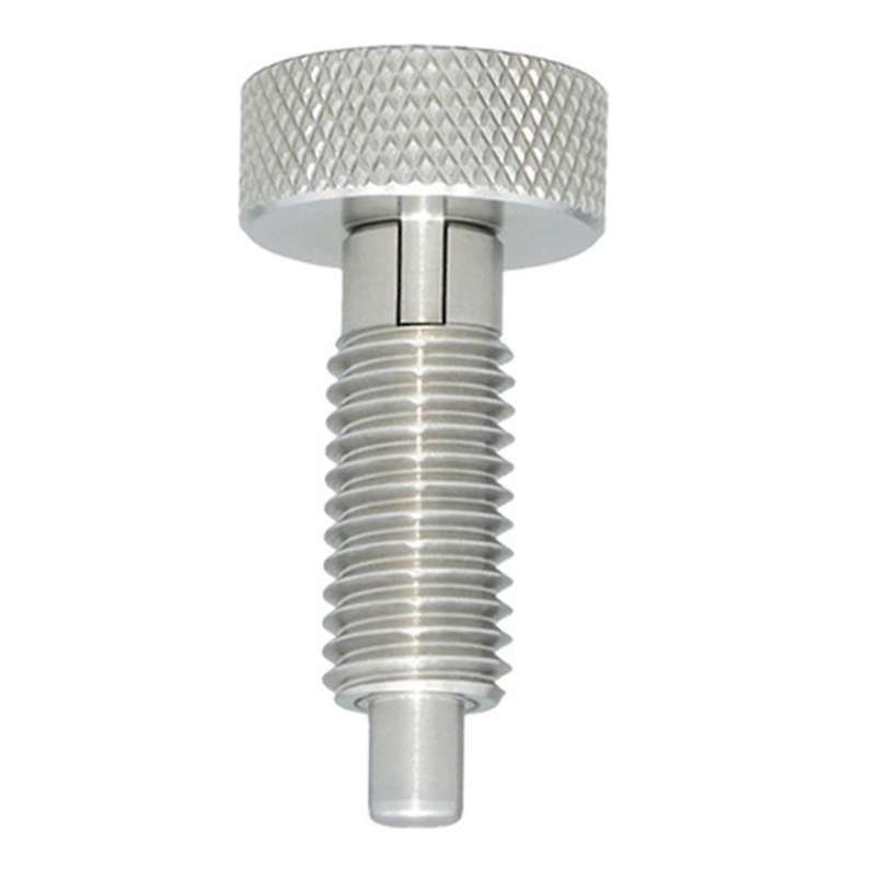 Hand Retractable Spring Plunger with Knurled Lock-out M8x1.25 ,2 Pcs