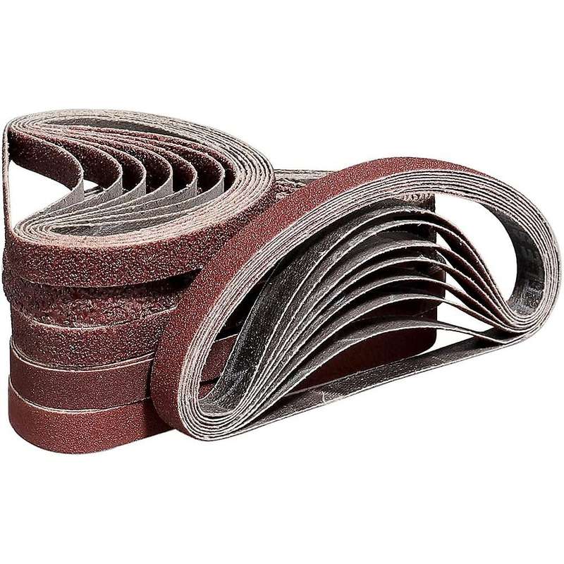 10x330mm 48 Pcs- 40/60/80/120/180/240 Grit Alumina Sanding Belt