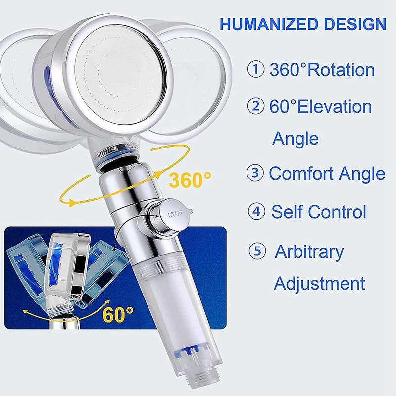 Vortex Shower Head High Pressure with Filters,handheld Turbo Spa B