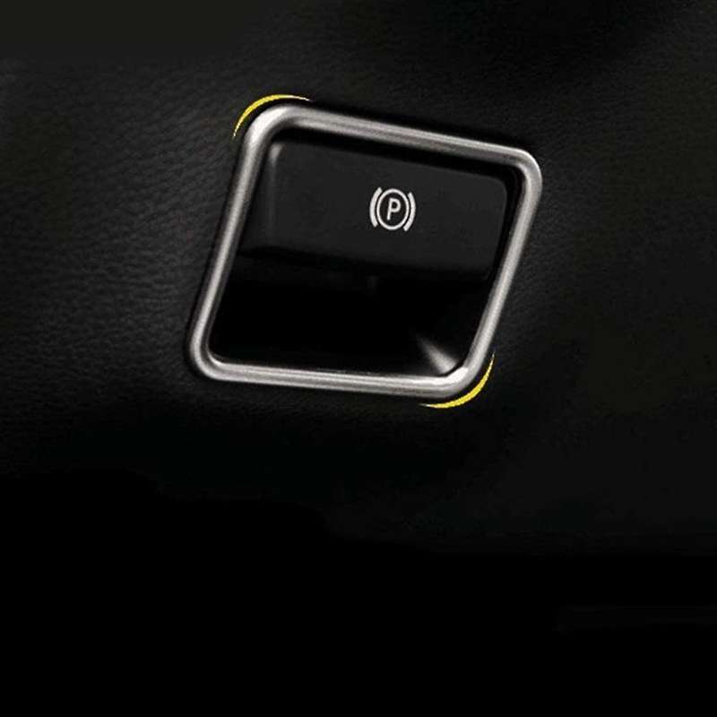 Car Parking Hand Brake Sticker P Button Brake Switch Frame Cover Trim