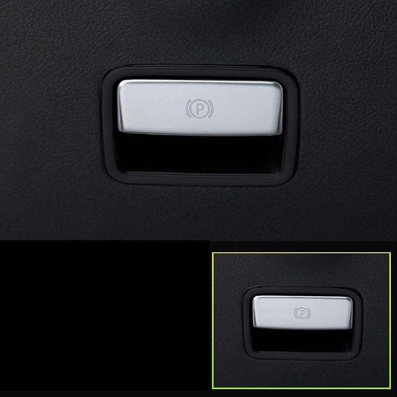 Car Parking Hand Brake Sticker P Button Brake Switch Frame Cover Trim