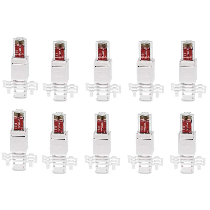 10 Network Plug Tool-free Rj45 Cat6 Lan Utp Cable Plug without Tools