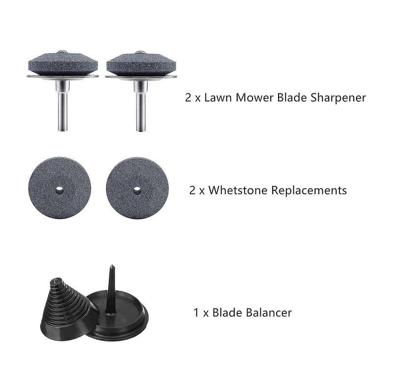 Lawn Mower Blade Sharpener for Power Drill Hand Drill, Blade Balancer