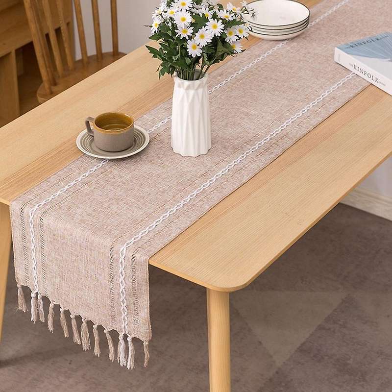 Table Runner 35x180cm, for Kitchen Table Decoration and Home -blue
