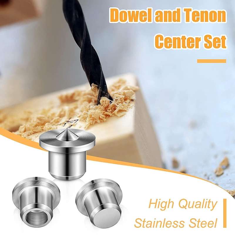 32 Pieces Dowel Pins Center Point Set Solid Dowel Kit (6/8/ 10/12 Mm)