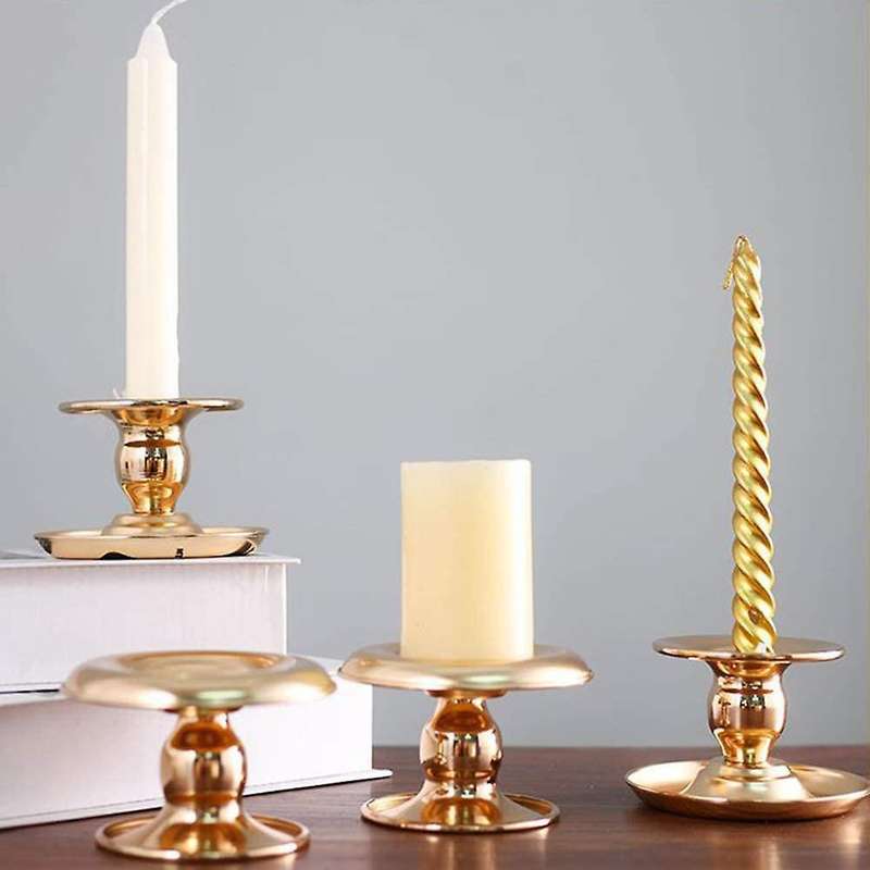 2pcs Metal Candle Holders for Christmas for Dining Tables, Home Decor