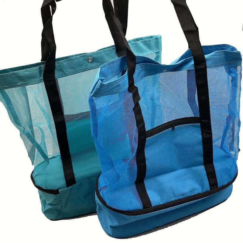 Ladies Picnic Bag Mesh Refrigerator Compartment Oversized -green