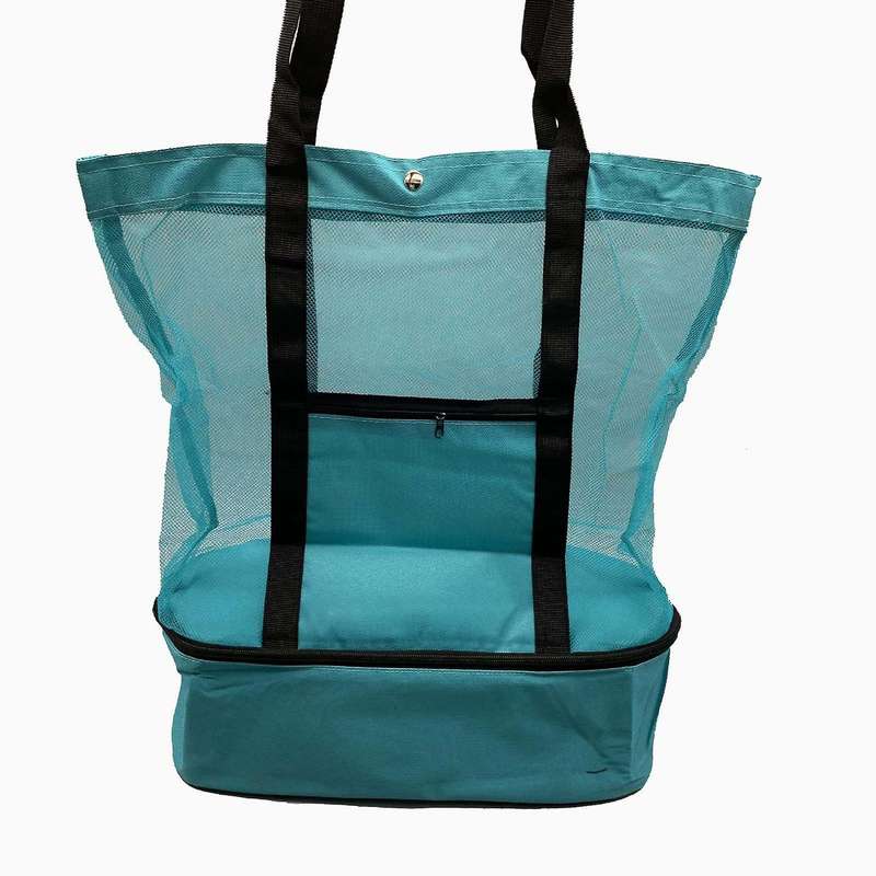 Ladies Picnic Bag Mesh Refrigerator Compartment Oversized -green