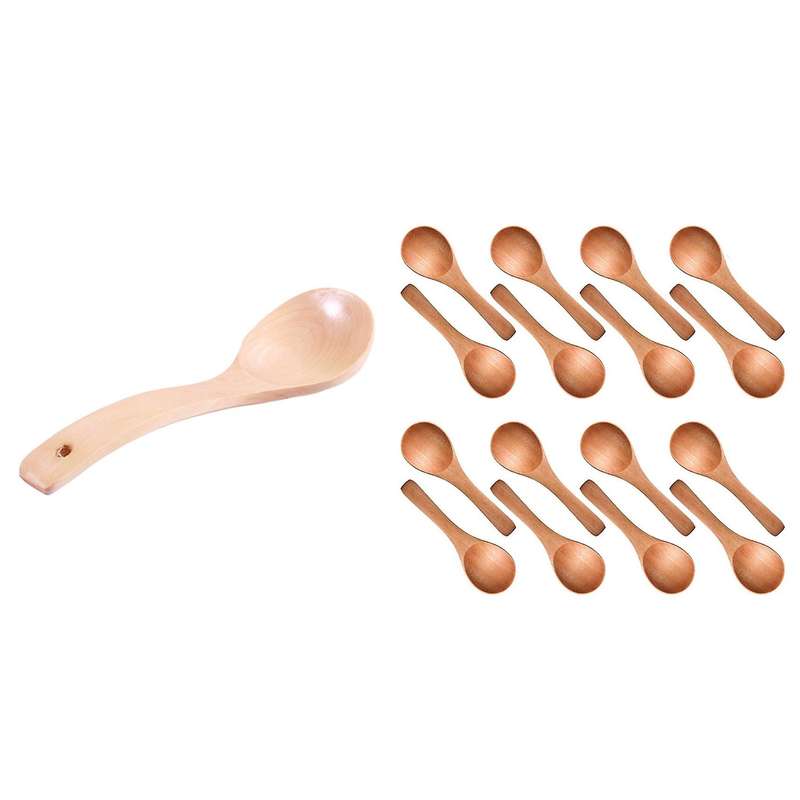 Small Wooden Spo On Tasting Spo On Condiments Salt Spoons for Kitchen