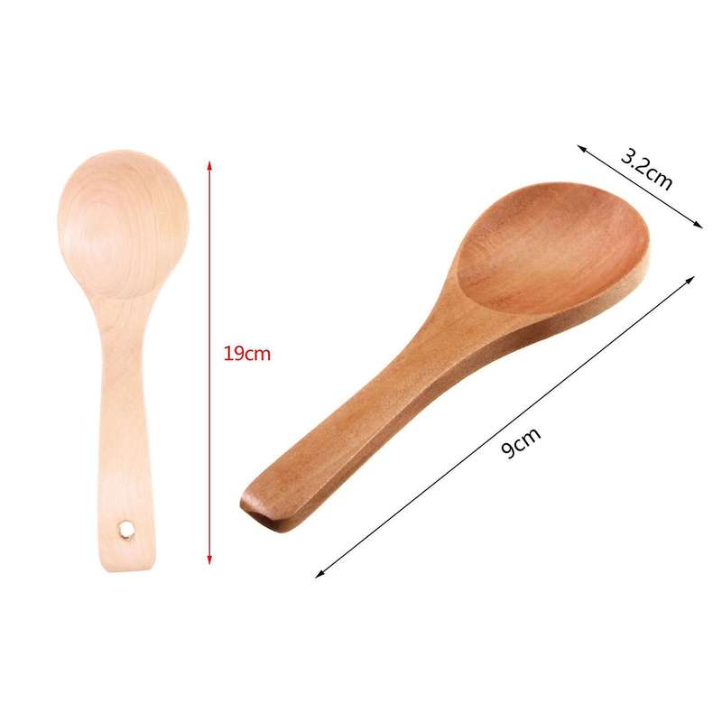 Small Wooden Spo On Tasting Spo On Condiments Salt Spoons for Kitchen