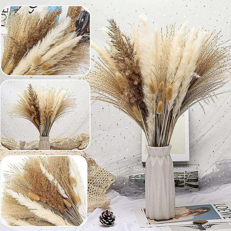 65 Pcs Pampas Grass Decor, for Wedding Kitchen Yard Home Decor
