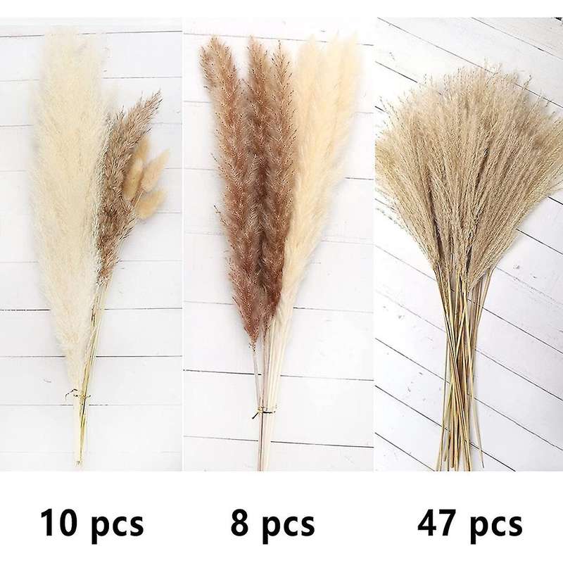 65 Pcs Pampas Grass Decor, for Wedding Kitchen Yard Home Decor