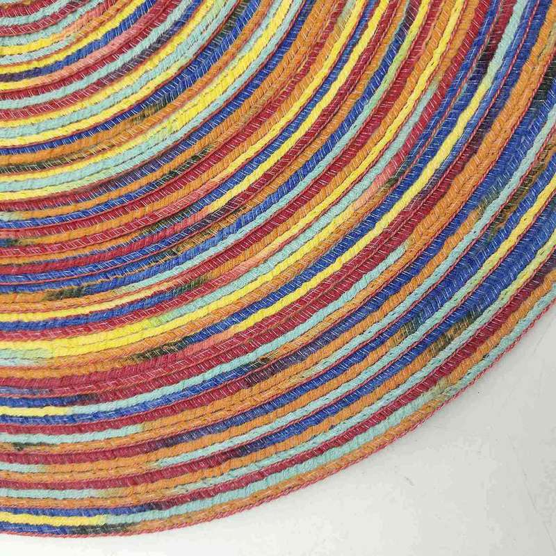 4pcs Placemats Satin Dyed Multi-color Dining Table Mats(blue)