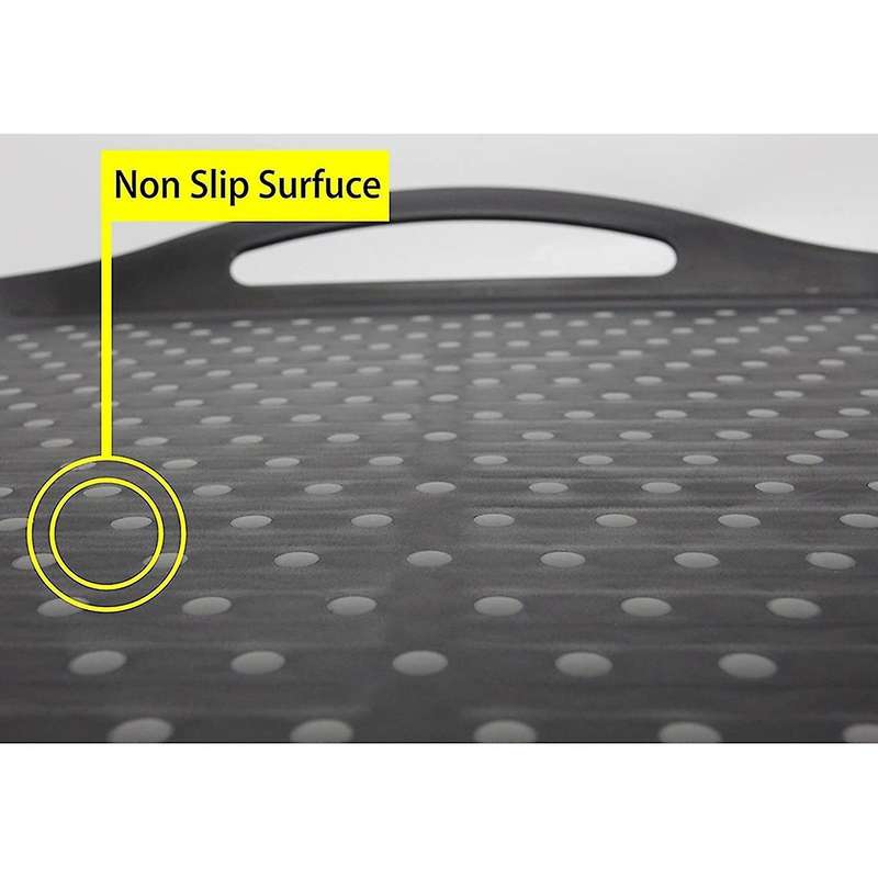 Rectangular Non-slip Plastic Tray with Handle for Home Kitchen