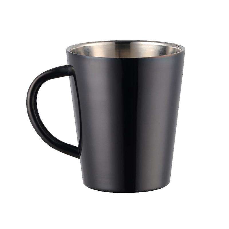 300ml Stainless Steel Coffee Mug Portable with Handle-black