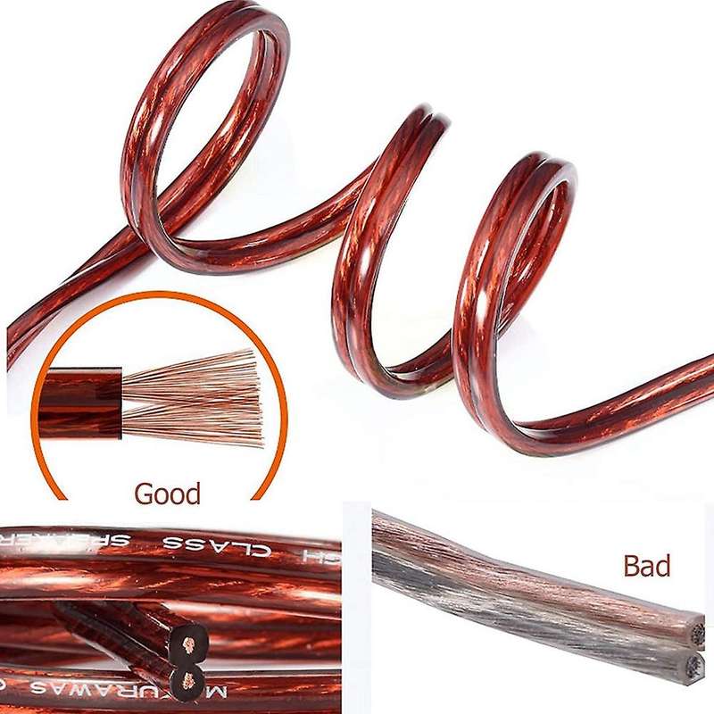 6.35mm to Y Spade Plug Speaker Cable, Audio Cable Hifi Speaker Wire