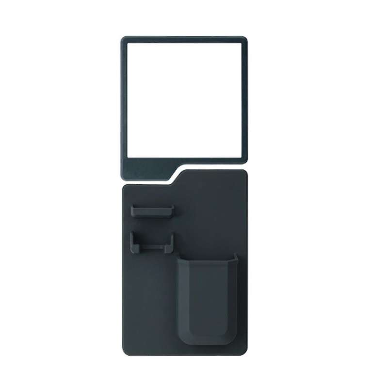 Shower Mirror & Organizer- Toothbrush Holder and Non-fogging Mirror