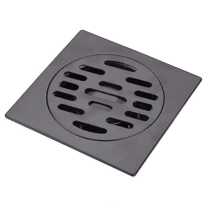 Stainless Steel Duty Drain Cover Home Shower Floor Drain Black 1#