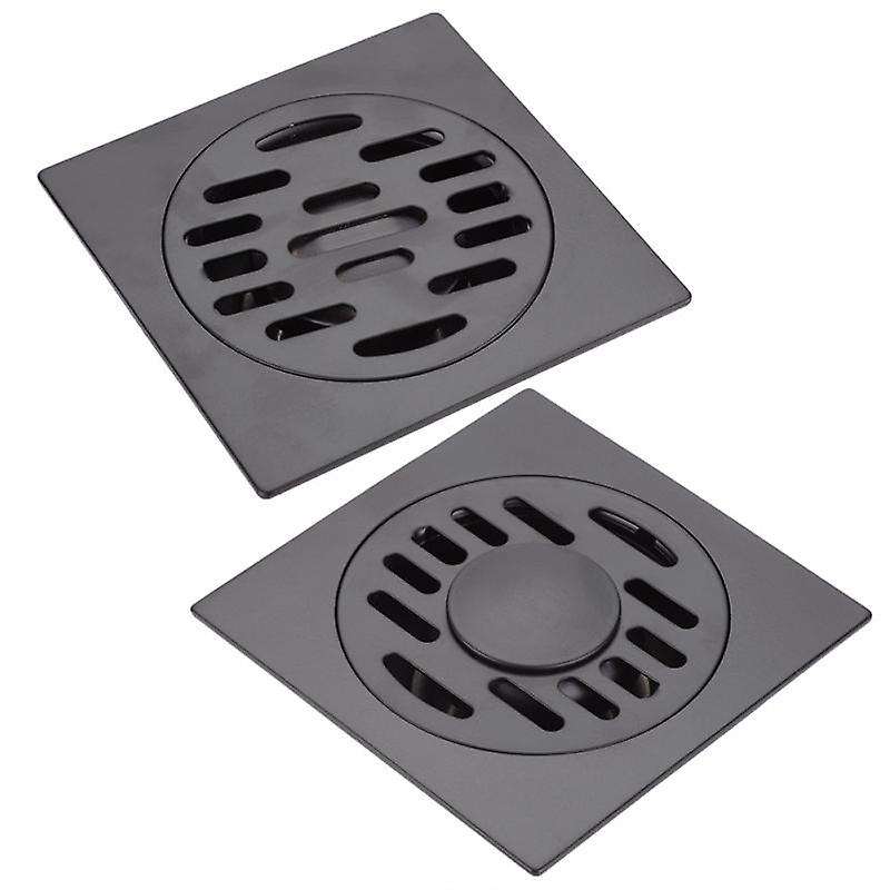 Stainless Steel Duty Drain Cover Home Shower Floor Drain Black 1#