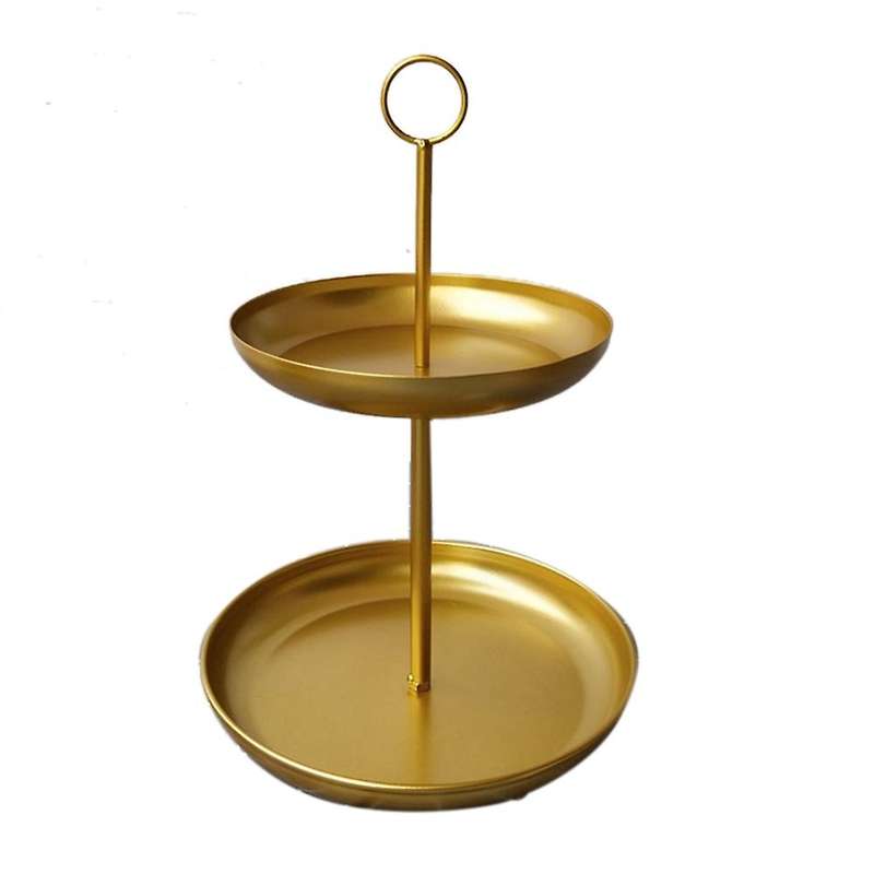 Home Kitchen Large Capacity Stand Dessert Food Storage Pallet,gold