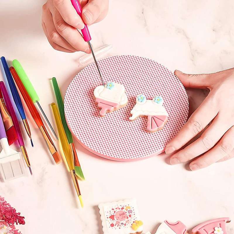 Cookie Decorating Kit,cookie Turntable,cookie Brushes, Baking Tools