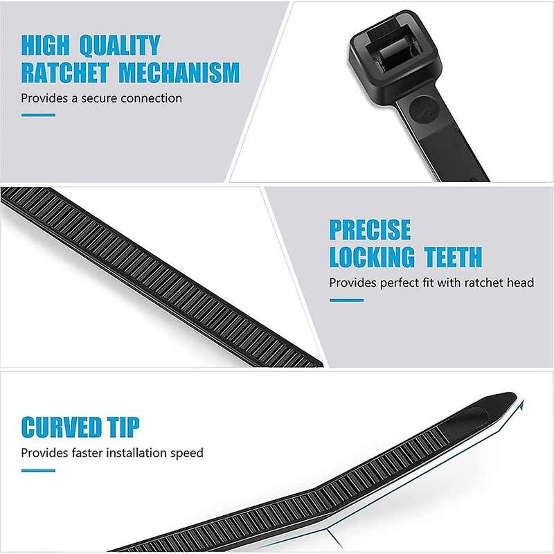 Zip Ties 12 Inch Zip Ties with 120 Pounds Tensile Strength, 100 Pcs