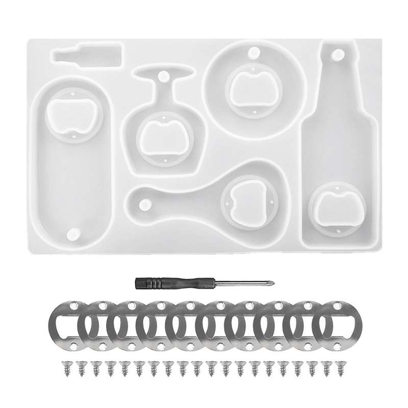 Bottle Opener Resin Molds, for Resin Keychain Corkscrew Diy Craft