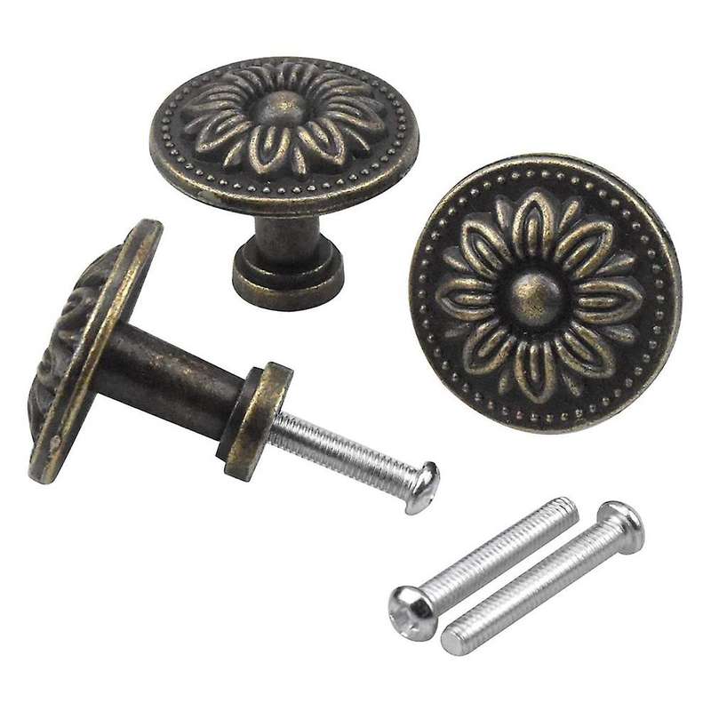 10pcs Cabinet Knob 32mm Vintage Drawer Cupboard Door Drawer Pull Knob