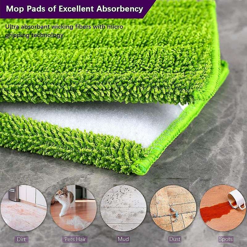4pcs Microfiber Reusable Mop Pads for Swiffer Wetjet Washable