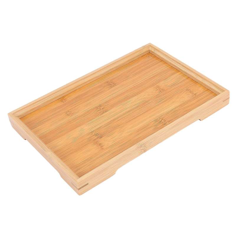 Wooden Serving Tray Kung Fu Tea Cutlery Trays Storage Pallet 28x19cm
