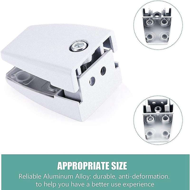 4 Pieces Sneeze Guard Bracket Support Aluminum Alloy Bracket (white)