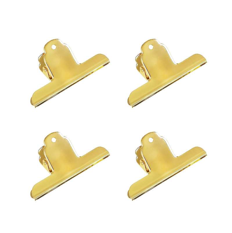 4 Pcs Clips Stainless Steel Bulldog Paper Clips for Office Supplies