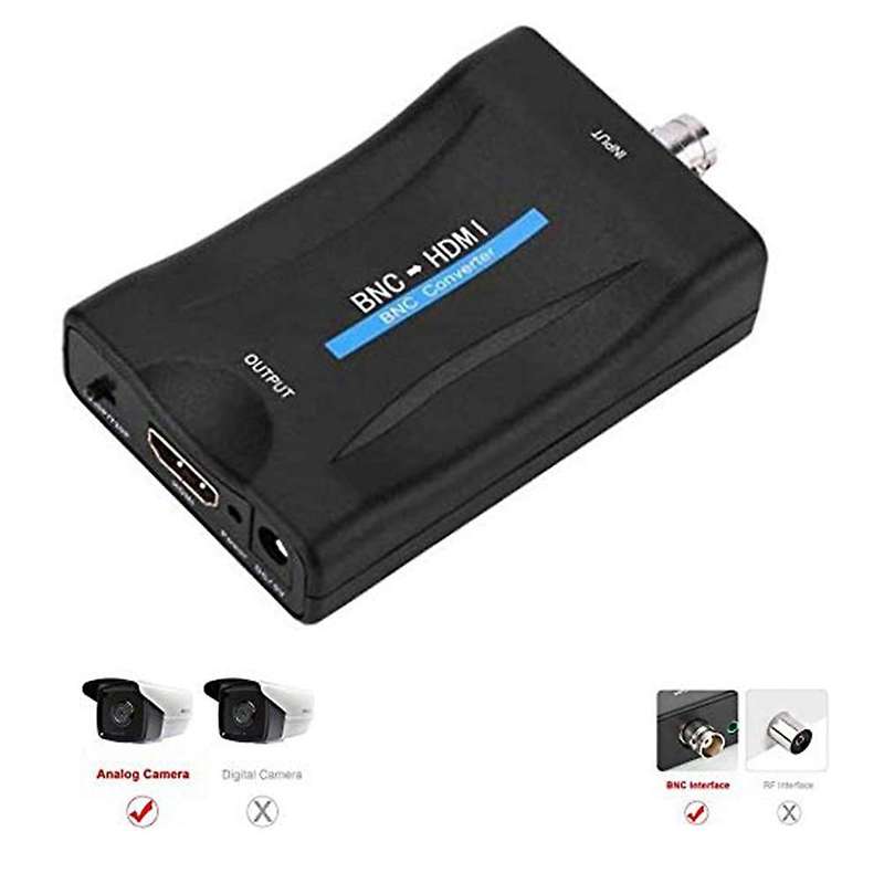 Bnc to Hdmi Converter Adapter Female Cvbs Bnc Hdmi Coax 1080p Output