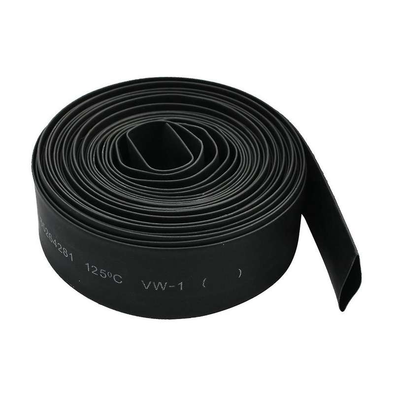 15mm 2:1 Black Polyolefin Insulation Heat Shrink Tubing 5m