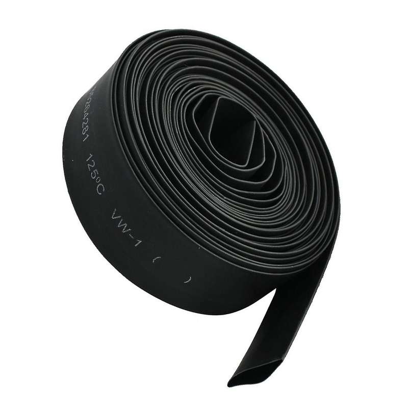 15mm 2:1 Black Polyolefin Insulation Heat Shrink Tubing 5m