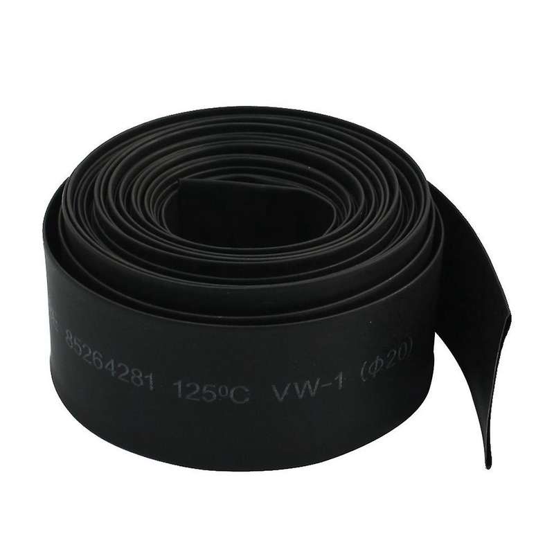 15mm 2:1 Black Polyolefin Insulation Heat Shrink Tubing 5m