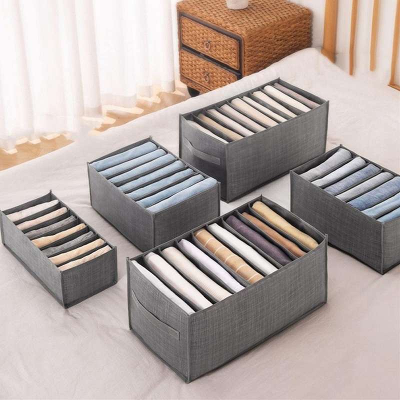 Jeans Shirts Organiser for Wardrobe Foldable Non-woven Storage Box